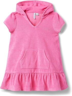 Janie and Jack Pink Hooded Terry Swim Coverup Dress